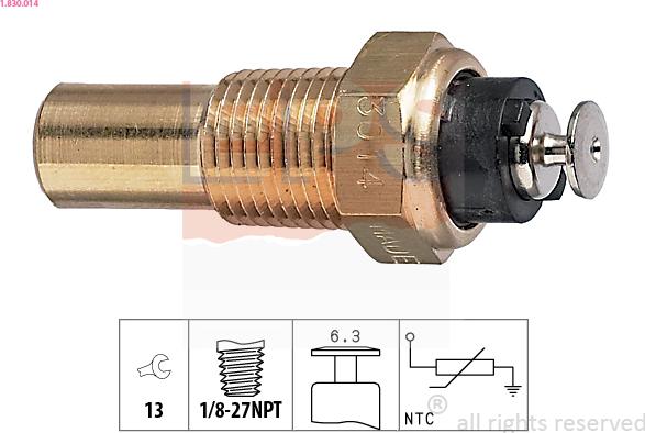 EPS 1.830.014 - Sonde de température, liquide de refroidissement cwaw.fr