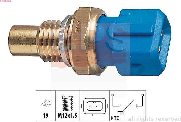 EPS 1.830.194 - Sonde de température, liquide de refroidissement cwaw.fr