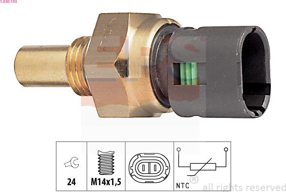 EPS 1.830.193 - Capteur, température d'huile cwaw.fr