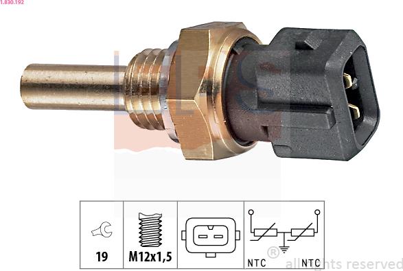 EPS 1.830.192 - Sonde de température, liquide de refroidissement cwaw.fr