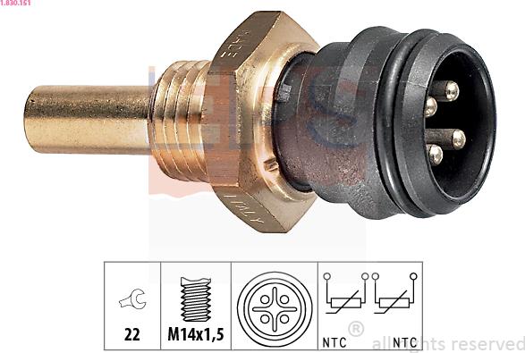 EPS 1.830.151 - Sonde de température, liquide de refroidissement cwaw.fr