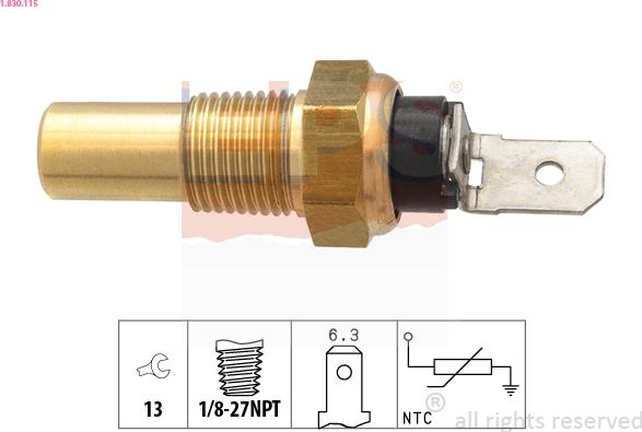 EPS 1.830.115 - Sonde de température, liquide de refroidissement cwaw.fr