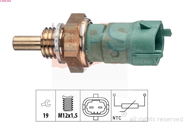 EPS 1.830.364 - Capteur, température de carburant cwaw.fr