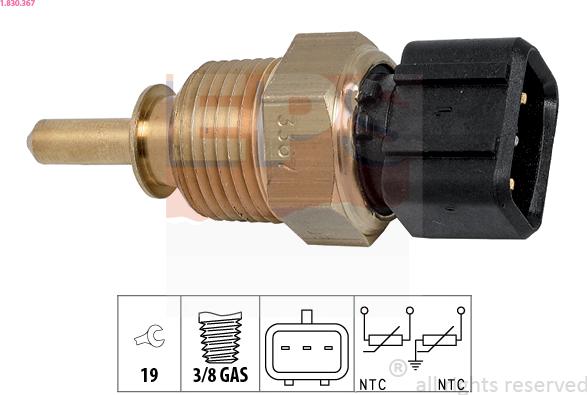 EPS 1.830.367 - Sonde de température, liquide de refroidissement cwaw.fr