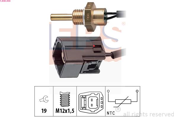 EPS 1.830.304 - Sonde de température, liquide de refroidissement cwaw.fr