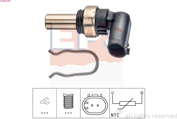 EPS 1.830.387 - Sonde de température, liquide de refroidissement cwaw.fr