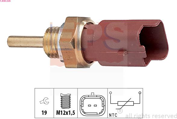 EPS 1.830.326 - Sonde de température, liquide de refroidissement cwaw.fr