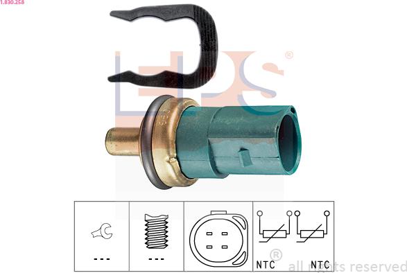 EPS 1.830.258 - Sonde de température, liquide de refroidissement cwaw.fr