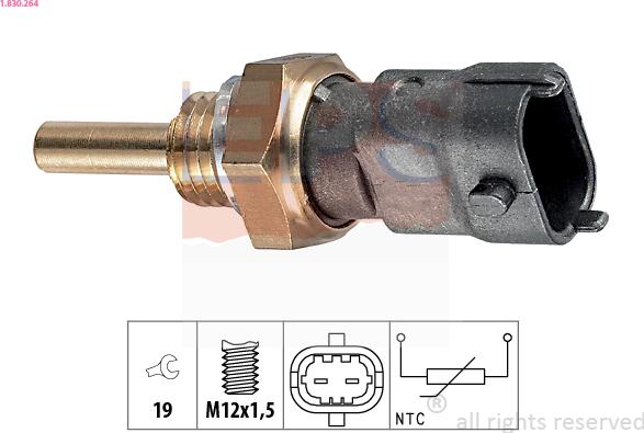 EPS 1.830.264 - Sonde de température, liquide de refroidissement cwaw.fr