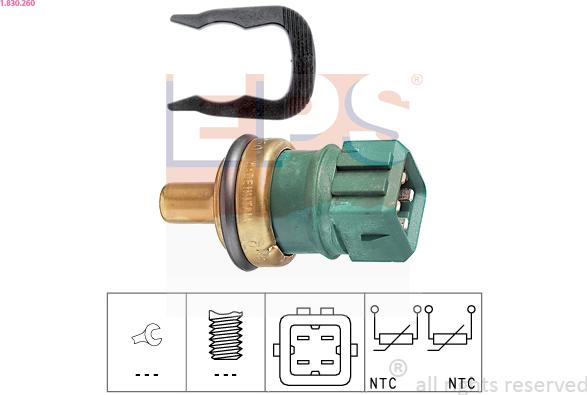 EPS 1.830.260 - Sonde de température, liquide de refroidissement cwaw.fr