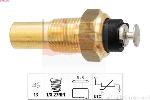 EPS 1.830.235 - Sonde de température, liquide de refroidissement cwaw.fr