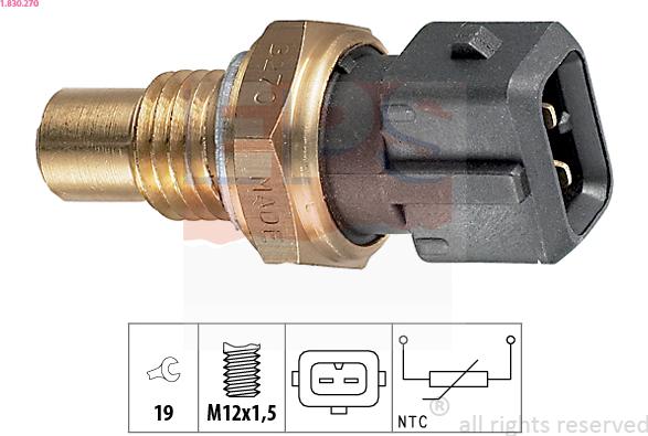 EPS 1.830.270 - Sonde de température, liquide de refroidissement cwaw.fr