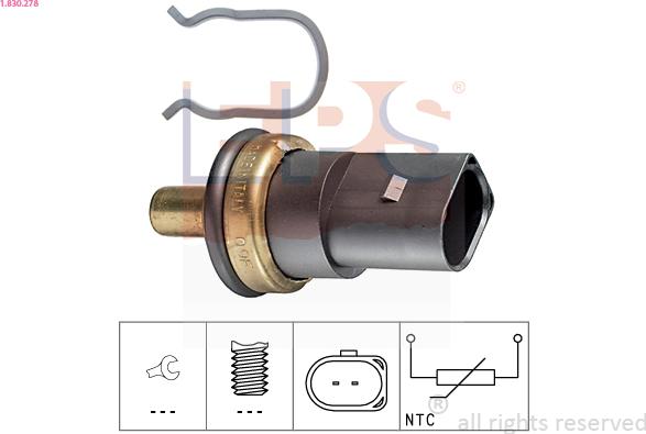 EPS 1.830.278 - Sonde de température, liquide de refroidissement cwaw.fr