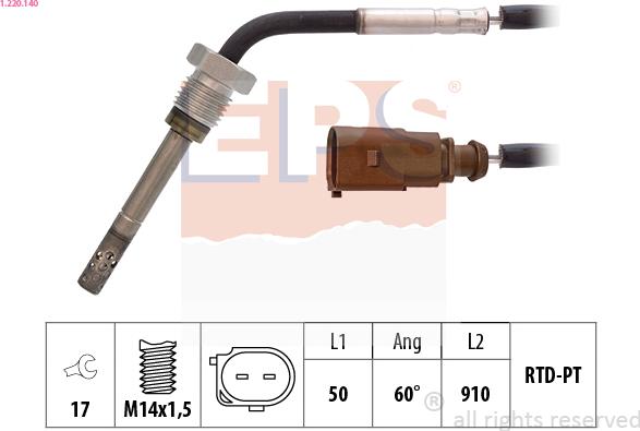 EPS 1.220.140 - Capteur, température des gaz cwaw.fr