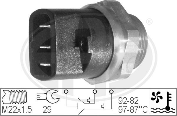 ERA 330204 - Interrupteur de température, ventilateur de radiateur cwaw.fr