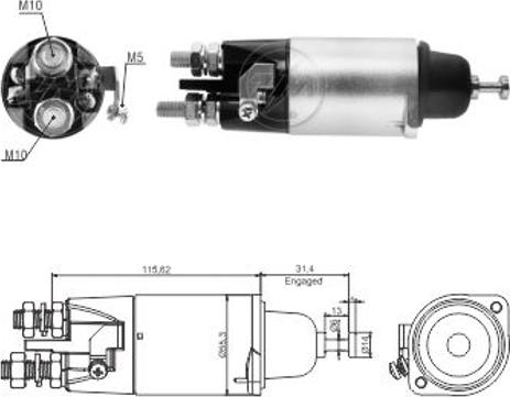 ERA ZM5898 - Contacteur, démarreur cwaw.fr