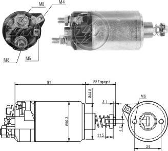 ERA ZM525 - Contacteur, démarreur cwaw.fr