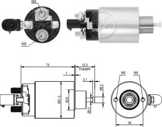 ERA ZM6695 - Contacteur, démarreur cwaw.fr