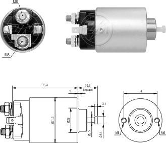 ERA ZM6698 - Contacteur, démarreur cwaw.fr