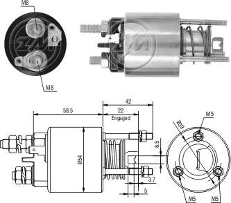 ERA ZM1595 - Contacteur, démarreur cwaw.fr