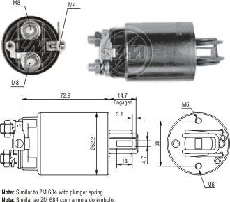 ERA ZM1684 - Contacteur, démarreur cwaw.fr