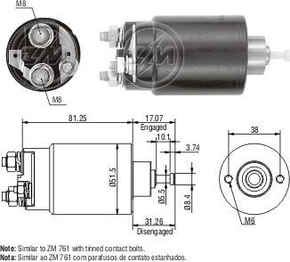 ERA ZM1761C - Contacteur, démarreur cwaw.fr