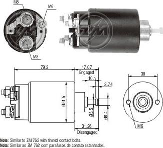 ERA ZM1762 - Contacteur, démarreur cwaw.fr