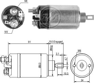 ERA ZM3722 - Contacteur, démarreur cwaw.fr