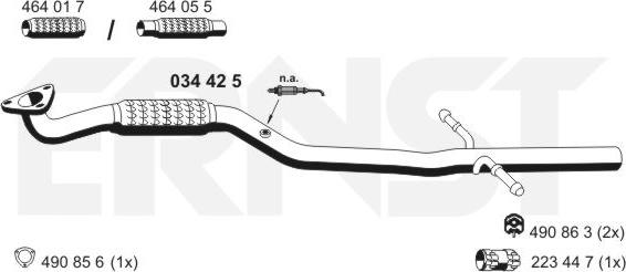 ERNST 034425 - Tuyau d'échappement cwaw.fr