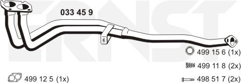 ERNST 033459 - Tuyau d'échappement cwaw.fr