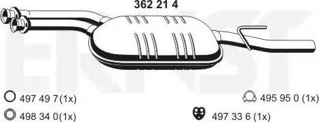 ERNST 362214 - Silencieux central cwaw.fr