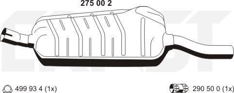 ERNST 275002 - Silencieux central cwaw.fr