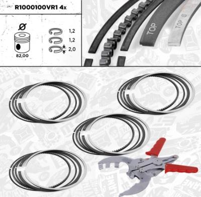 ET Engineteam R1000100VR1 - Jeu de segments de pistons cwaw.fr