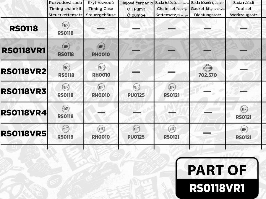 ET Engineteam RS0118VR1 - Kit de distribution par chaîne cwaw.fr