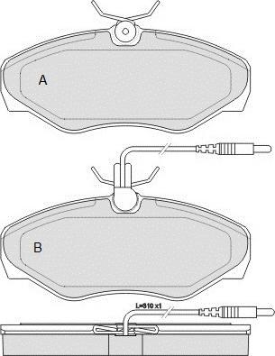 E.T.F. 12-1510 - Kit de plaquettes de frein, frein à disque cwaw.fr