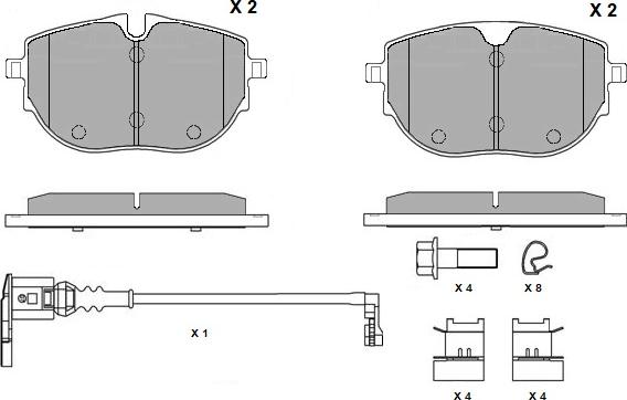 E.T.F. 12-1794 - Kit de plaquettes de frein, frein à disque cwaw.fr