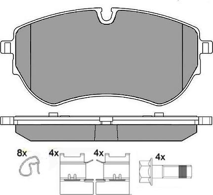 E.T.F. 12-1743 - Kit de plaquettes de frein, frein à disque cwaw.fr