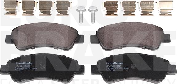 Eurobrake 5502229996 - Kit de plaquettes de frein, frein à disque cwaw.fr