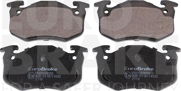 Eurobrake 5502229955 - Kit de plaquettes de frein, frein à disque cwaw.fr