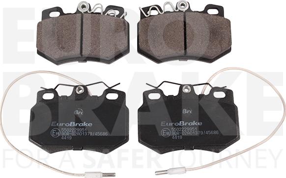 Eurobrake 5502229951 - Kit de plaquettes de frein, frein à disque cwaw.fr