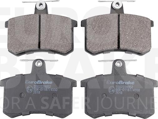 Eurobrake 5502229952 - Kit de plaquettes de frein, frein à disque cwaw.fr