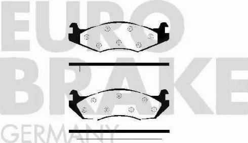 Eurobrake 5502229966 - Kit de plaquettes de frein, frein à disque cwaw.fr