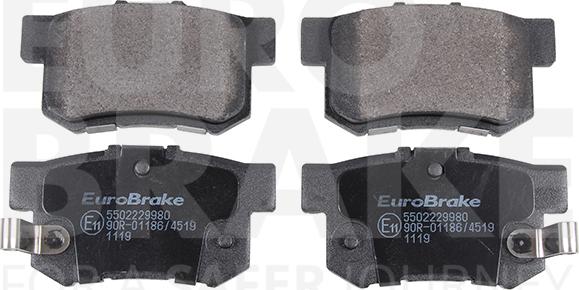 Eurobrake 5502229980 - Kit de plaquettes de frein, frein à disque cwaw.fr