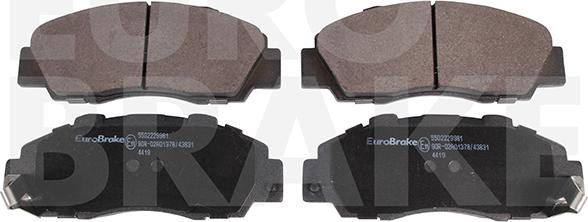 Eurobrake 5502229981 - Kit de plaquettes de frein, frein à disque cwaw.fr