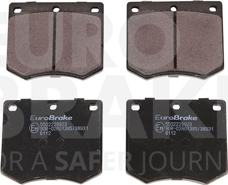 Eurobrake 5502229923 - Kit de plaquettes de frein, frein à disque cwaw.fr