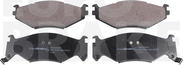 Eurobrake 5502229307 - Kit de plaquettes de frein, frein à disque cwaw.fr