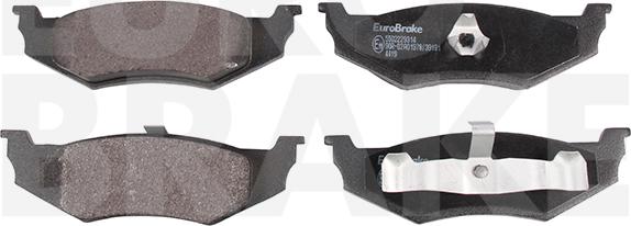 Eurobrake 5502229314 - Kit de plaquettes de frein, frein à disque cwaw.fr