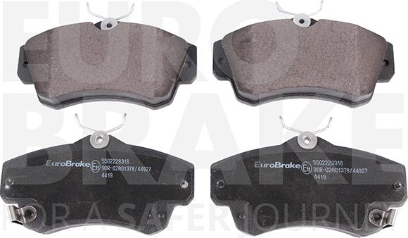 Eurobrake 5502229316 - Kit de plaquettes de frein, frein à disque cwaw.fr