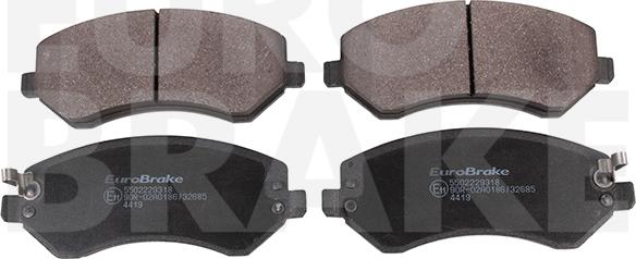 Eurobrake 5502229318 - Kit de plaquettes de frein, frein à disque cwaw.fr