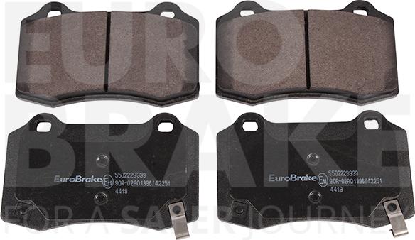 Eurobrake 5502229339 - Kit de plaquettes de frein, frein à disque cwaw.fr